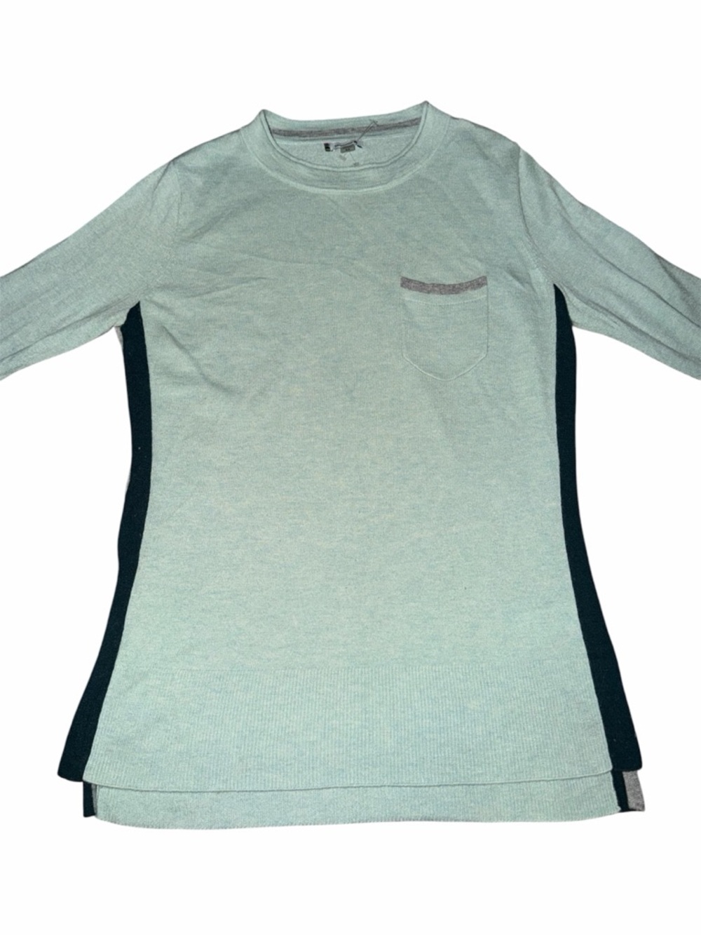 Smartwool Light Mint Green Long Sleeve Tee with Black Side Panels
